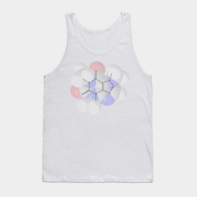 Caffeine Molecule Chemistry Tank Top by ChemECool